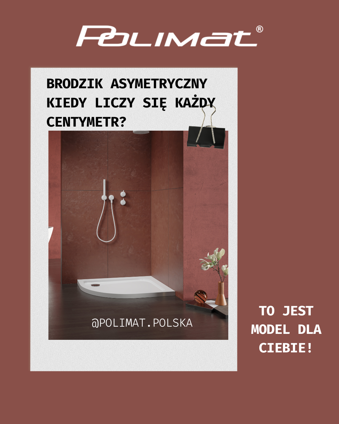 Brodzik asymetryczny w małej łazience