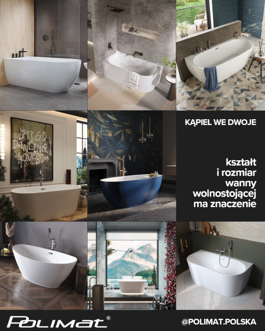 Kąpiel we dwoje – jaki kształt i rozmiar wanny wolnostojącej ma znaczenie
