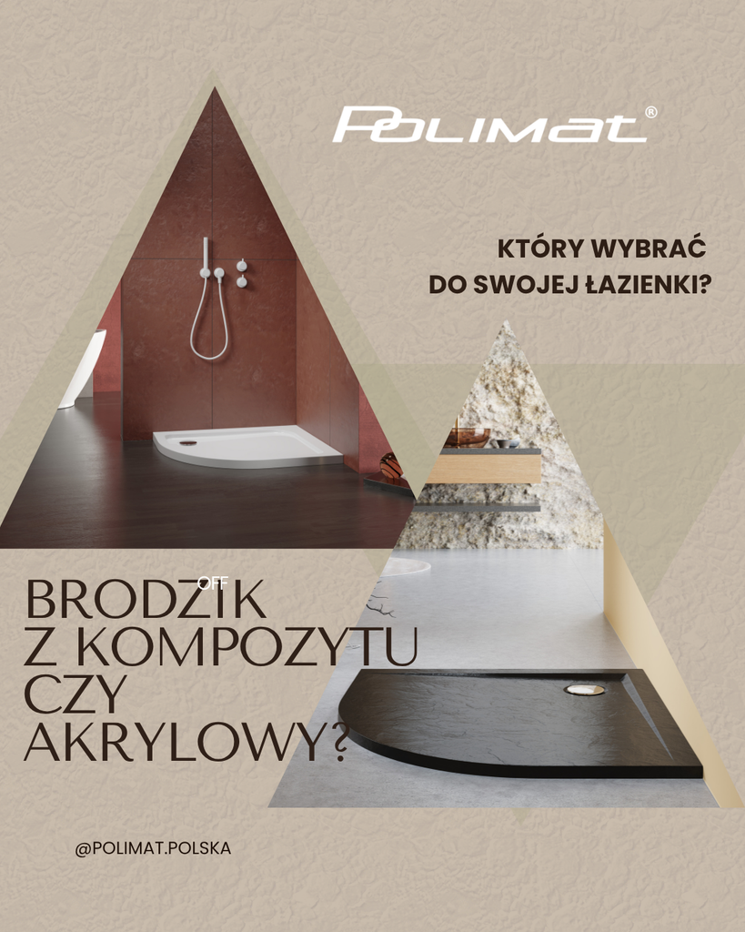 Brodzik z kompozytu czy akrylowy – który wybrać do swojej łazienki?