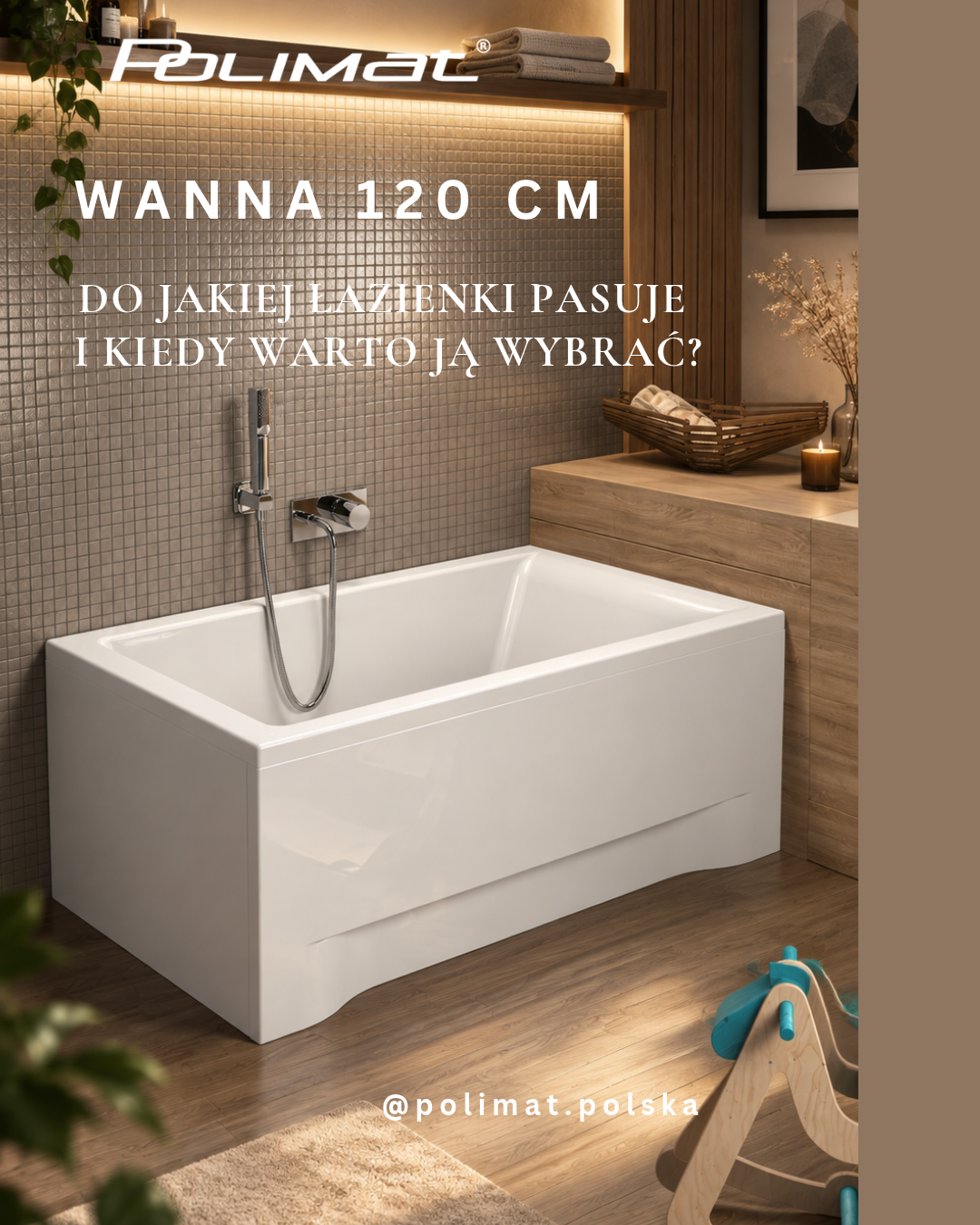 wanna 120 cm do jakiej łazienki