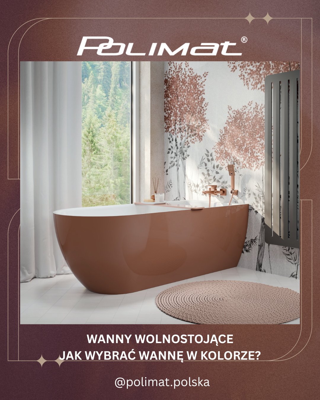 Wanny wolnostojące Polimat - kolorowe akcenty w łazience